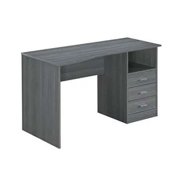 Techni Mobili Grey Computer Desk with Drawers