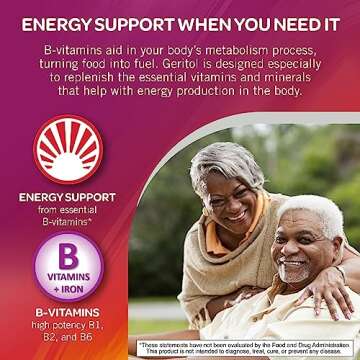Geritol, Liquid Vitamin and Iron Supplement, Energy Support, Contains High Potency B-Vitamins and Ir...