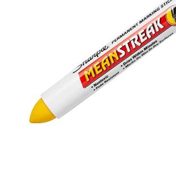Sharpie Mean Streak Marking Stick, Broad Tip, Yellow