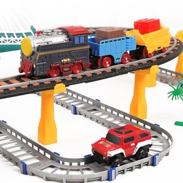 Toddler Train Set Toy for Kids with Electric Tracks