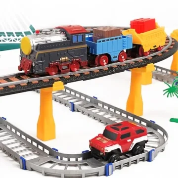 Toddler Train Set Toy for Kids with Electric Tracks