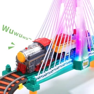 Toddler Train Set Toy for Kids with Electric Tracks