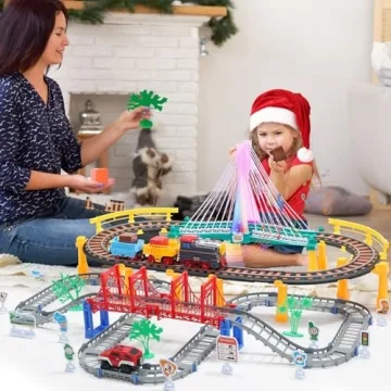 Toddler Train Set Toy for Kids with Electric Tracks