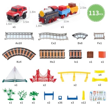 Toddler Train Set Toy for Kids with Electric Tracks