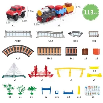 Toddler Train Set Toy for Kids with Electric Tracks