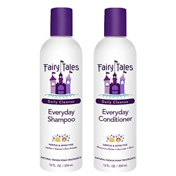 Fairy Tales Daily Cleanse Everyday Kids Shampoo + Conditioner set - Gentle Natural Defining, Tangle ...