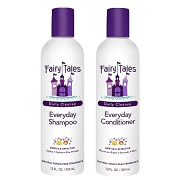 Fairy Tales Daily Cleanse Everyday Kids Shampoo + Conditioner set - Gentle Natural Defining, Tangle ...