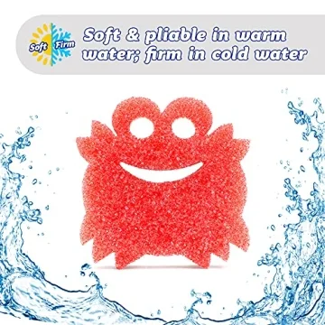 Scrub Daddy Sponge - Summer Shapes - Non- Scratch Scrubbers for Dishes and Home - 3ct