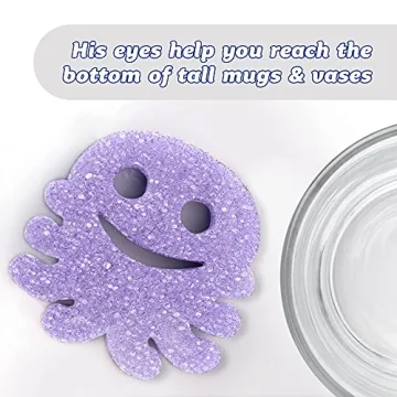 Scrub Daddy Sponge - Summer Shapes - Non- Scratch Scrubbers for Dishes and Home - 3ct