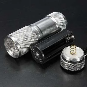 Mini 9 LED Ultra Violet Flashlight for Currency Detection