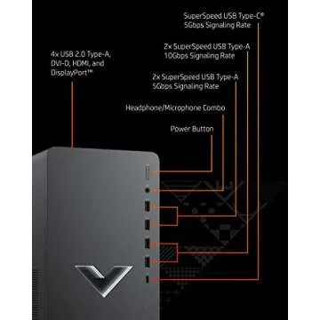 HP Victus 15L Gaming Desktop PC Bundle, Intel i3, NVIDIA GTX 1660 SUPER, 8GB RAM, 256GB SSD, Windows 11