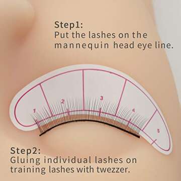Practice Lashes for Lash Extensions Training by EMEDA