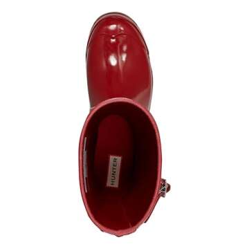 Hunter Women's Original Short Gloss Rain Boots, Military Red, 8