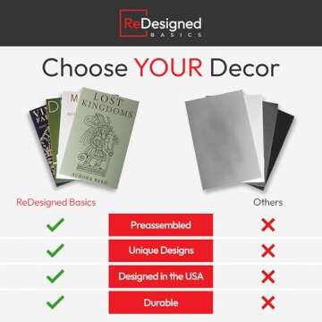 Decorative Books | 4 Book Set | Preassembled with Hidden Storage | Perfectly Stackable for Easy Home Staging | Book Decor with a Modern Design | Home Decor Made Simple!