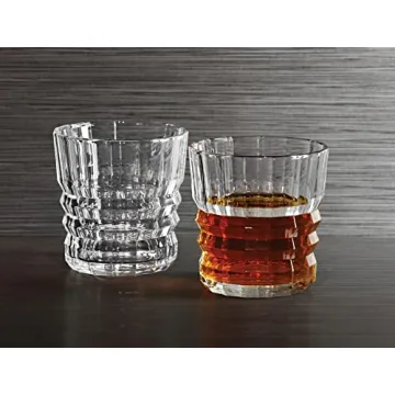 Circleware Aristocracy Whiskey Glass Set of 4 for Any Beverage