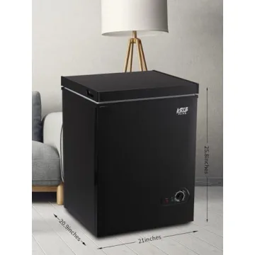 KRIB BLING 3.5 cu.ft Chest Freezer with Storage Basket