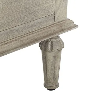 Chic SAFAVIEH 3-Drawer Light Grey Nightstand Table