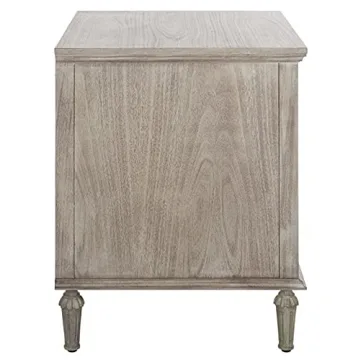 Chic SAFAVIEH 3-Drawer Light Grey Nightstand Table