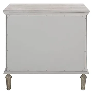 Chic SAFAVIEH 3-Drawer Light Grey Nightstand Table