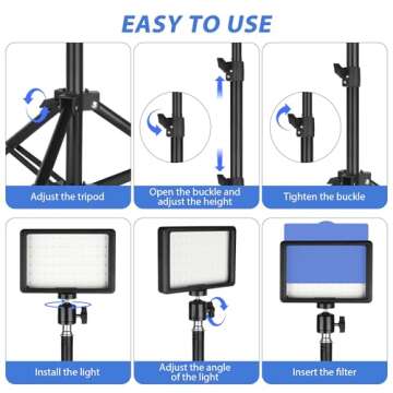 Ci-Fotto Adjustable LED Light Kit for Video and Photography