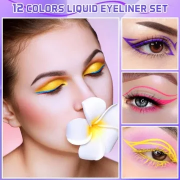 Spdoo 12 Colors Colorful Liquid Eyeliner Set for Gift