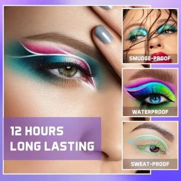 Spdoo 12 Colors Colorful Liquid Eyeliner Set for Gift