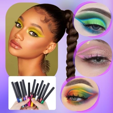 Spdoo 12 Colors Colorful Liquid Eyeliner Set for Gift