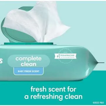 Pampers Baby Wipes Complete Clean Baby Fresh, Scented Baby Wipes, Gently Cleaning Wipes, 1152 Baby Wipes Total (16 Flip-Top Packs)
