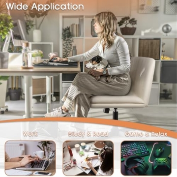 PUKAMI Stylish Armless Office Chair - Comfort & Style