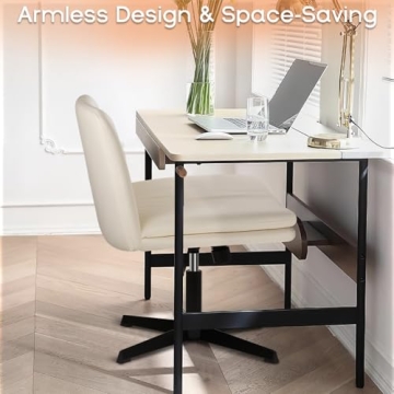 PUKAMI Stylish Armless Office Chair - Comfort & Style