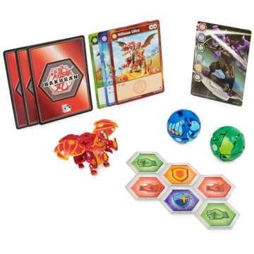 Bakugan Starter Pack 3-Pack, Nillious Ultra, Geogan Rising Collectible Action Figures