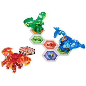 Bakugan Starter Pack 3-Pack, Nillious Ultra, Geogan Rising Collectible Action Figures