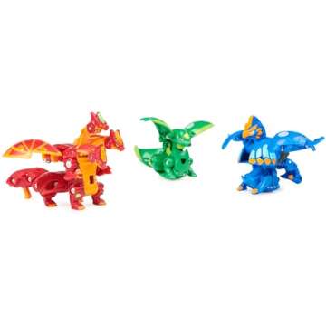 Bakugan Starter Pack 3-Pack, Nillious Ultra, Geogan Rising Collectible Action Figures