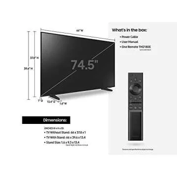 SAMSUNG 75-Inch Class QLED Q60A Series - 4K UHD Dual LED Quantum HDR Smart TV with Alexa Built-in (QN75Q60AAFXZA, 2021 Model)