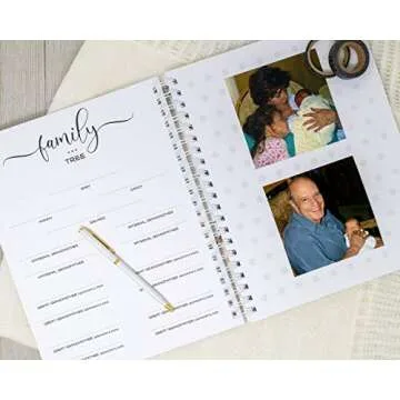 Baby Memory Book - Hard Cover First Year Album Personalized with Baby’s Name - Baby Book & Journal (Butterflies)