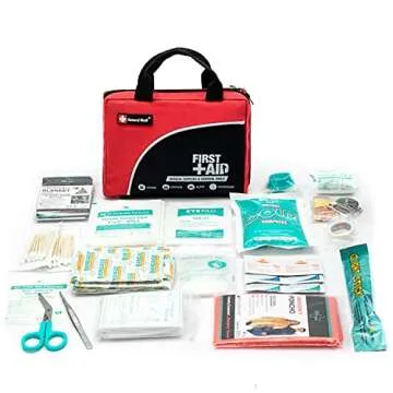 First Aid Kit -160 Pieces Compact and Lightweight - Including Cold (Ice) Pack, Emergency Blanket, Mo...