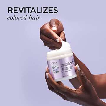 L'Oreal Paris Hair Mask for Color Treated Hair, EverPure Sulfate Free Signature Masque Pro Color Care, 8 fl oz, Vegan Formula, Paraben Free, Dye Free, Gluten Free