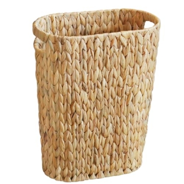Coeusy Wicker Trash Can - Eco-Friendly Handwoven Waste Basket for All Spaces