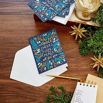 Hallmark UNICEF Boxed Christmas Cards Assortment, Wonder and Peace (12 Cards and 13 Envelopes)
