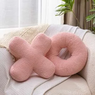 FairDeco XO Plush Pillows for Romantic Home Décor