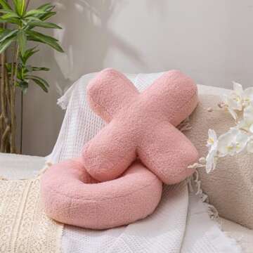 FairDeco XO Plush Pillows for Romantic Home Décor