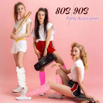 SATINIOR 3 Pairs Long Stirrup Yoga Leg Warmers 24 Inch over the Knee Ribbed Knit Leg Warmer for Women 80s Party Dance Sports (Pink,Rose Red,White)