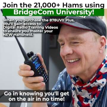 AnyTone AT-D878UVII Plus – Dual Band DMR/Analog 7W VHF, 6W UHF Handheld Radio w/FREE $97 Training Course – Bluetooth PTT, Digital/Analog APRS RX & TX - 500K Contacts Plus Great Support from BridgeCom!