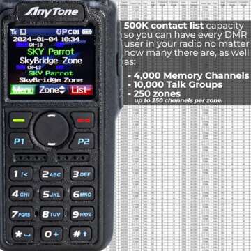 AnyTone AT-D878UVII Plus – Dual Band DMR/Analog 7W VHF, 6W UHF Handheld Radio w/FREE $97 Training Course – Bluetooth PTT, Digital/Analog APRS RX & TX - 500K Contacts Plus Great Support from BridgeCom!