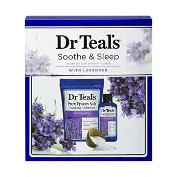 Dr Teal's Lavender Epsom Salt & Foaming Bath Oil Sampler Gift Set 2022 - Give The Gift of Relaxation...