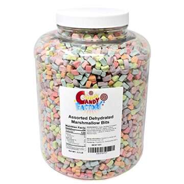Assorted Dehydrated Marshmallow Bits in Jar (2.5 Pound (Pack of 1))