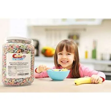 Assorted Dehydrated Marshmallow Bits in Jar (2.5 Pound (Pack of 1))