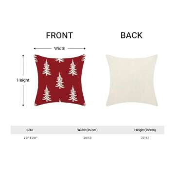 CXMEIFLY Christmas Pillow Covers 20x20 Inch Set of 2