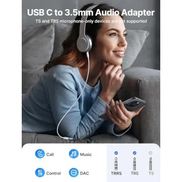 USB Type C to 3.5mm Headphone Adapter for iPhone
