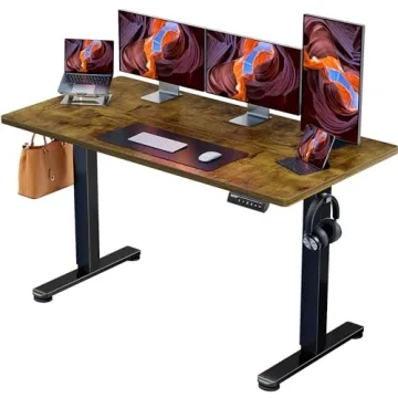 ErGear Height Adjustable Electric Standing Desk, 55 x 28 Inches Sit Stand up Desk, Memory Computer H...